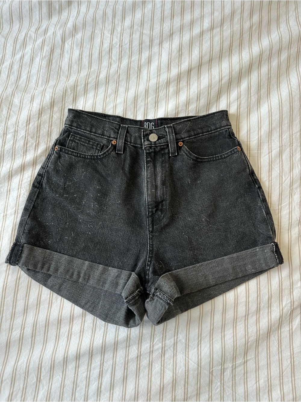 BDG Faded Black Distressed High-Rise Jeans
